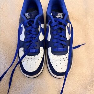 Nike Air Force 1 Blue and White Sneakers